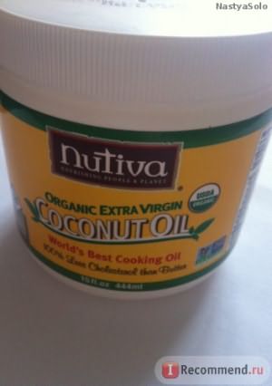 Кокосовое натуральное масло Nutiva Organic Extra Virgin Coconut Oil фото