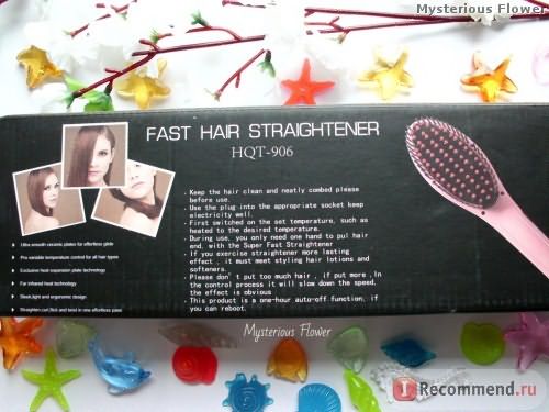 Выпрямитель волос Fast Hair Straightener Расческа-выпрямитель HQT-906 фото