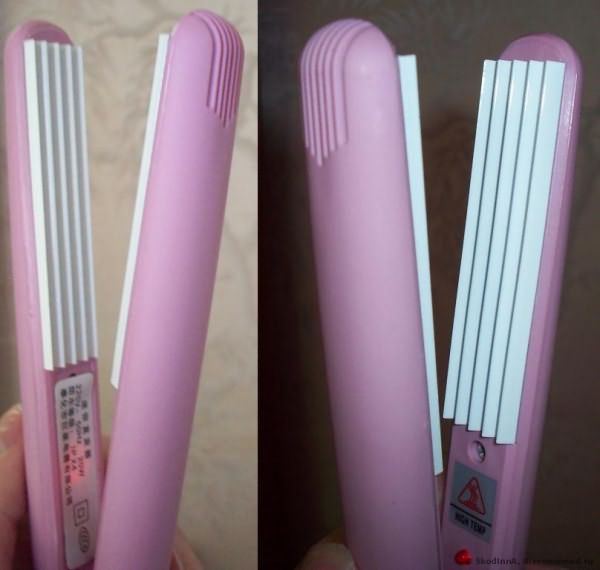 Аппарат для гофрирования волос Aliexpress Гофре Mini Pink Ceramic Electronic hair straighteners 220-240V Straightening corrugated Iron Gofre фото