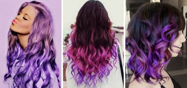 Фиолетовые переливы волос