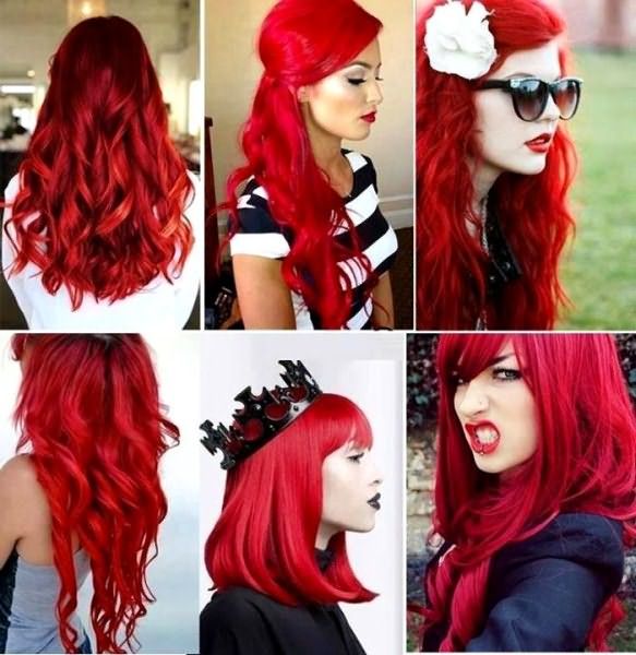 Огненные, вишневые, красно-рыжие волосы – выбор смелых и ярких натур