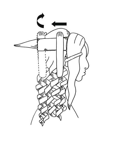 Схема для спиральных кудрей.