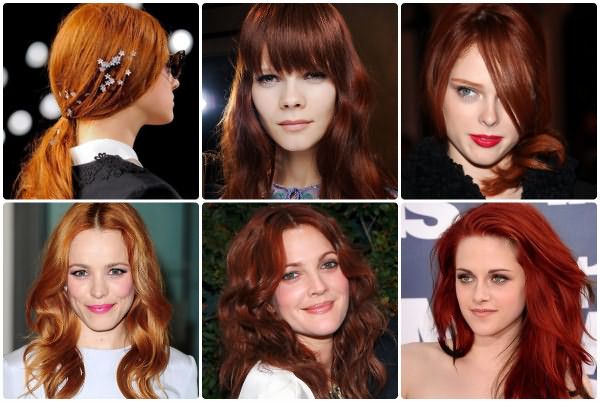 О том, как подобрать рыжий цвет волос стоит задумываться представительницам осеннего цветотипа