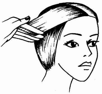 стрижка волос фронтальной зоны