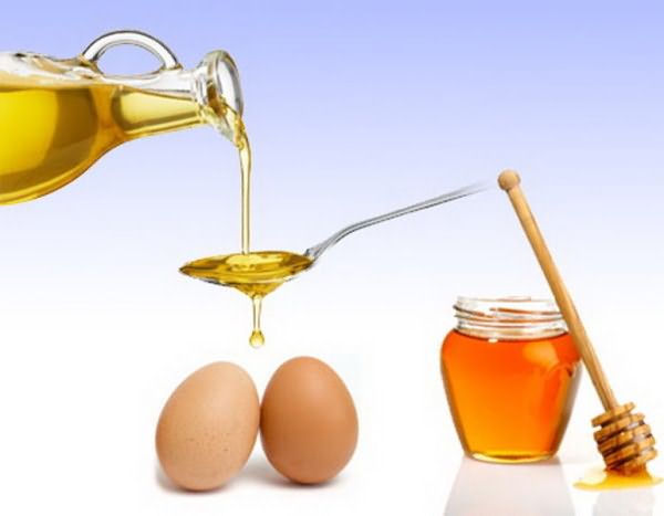 Мед, яйца и оливковое масло