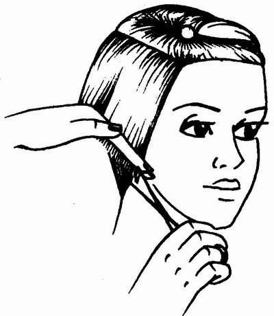 стрижка волос фронтальной зоны