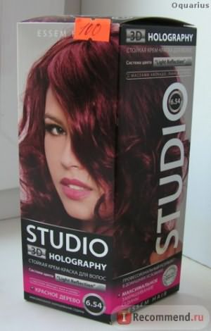 Краска для волос Studio 3D Holography Бургундский 4,25 фото