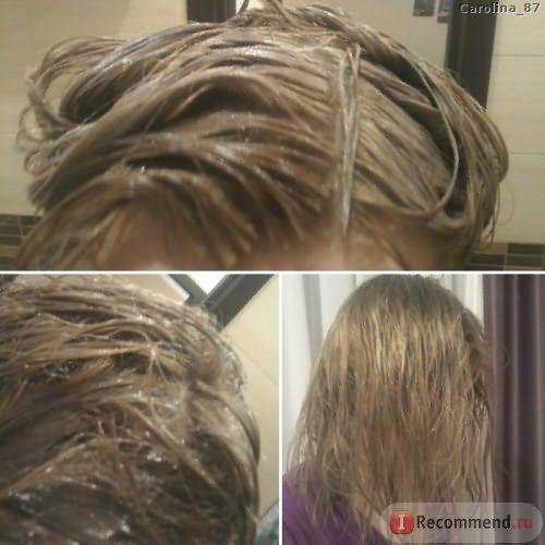 В процессе и сразу после - мокрые волосы