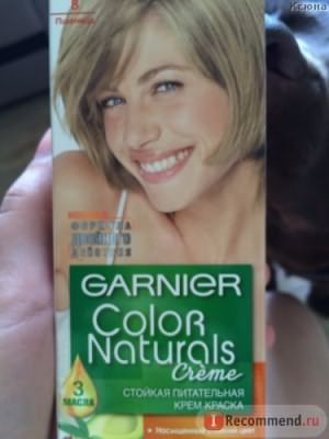 Упаковка и оттенок краски Garnier Color Naturals 8.0 Пшеница