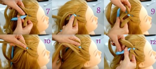 Процесс плетения косы