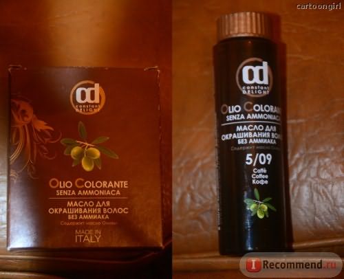 Масло для окрашивания волос Constant DELIGHT Olio Colorante без аммиака фото
