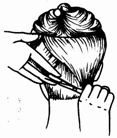 стрижка волос затылочной зоны
