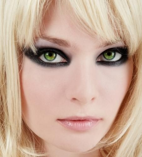 макияж для зеленых глаз и русых волос