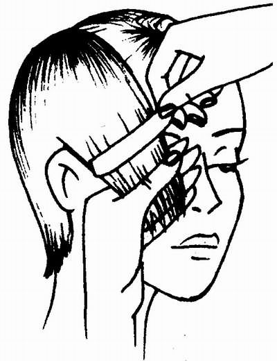 стрижка волос височных зон производится бритвой